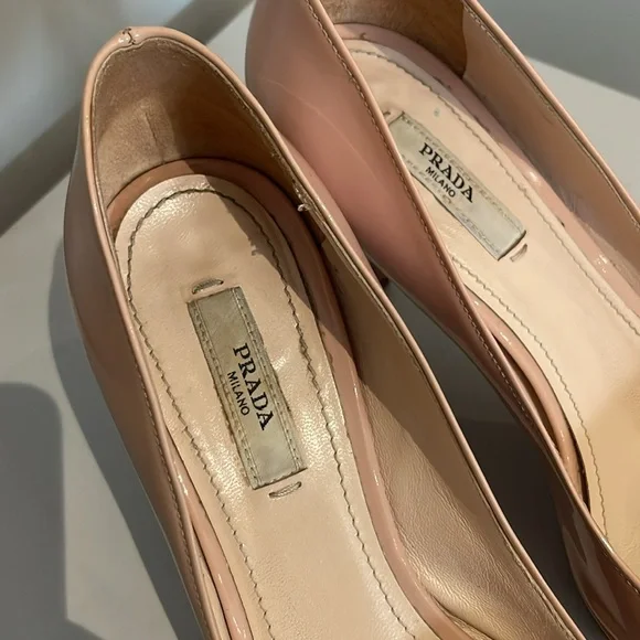 Vintage Prada Nude Heels - Size 37 - Picture 6 of 14